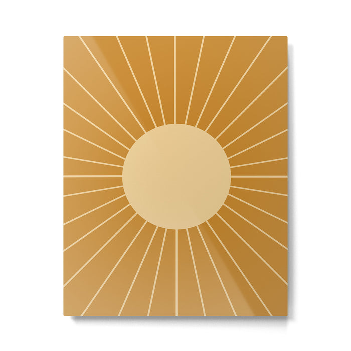 Minimal Sunrays - Golden Metal Print Gallery Image 1