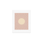 Minimal Sunrays - Neutral Pink Art Print Gallery Image 1