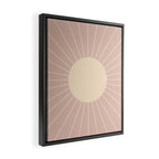 Minimal Sunrays - Neutral Pink Framed Canvas Print Gallery Image 2