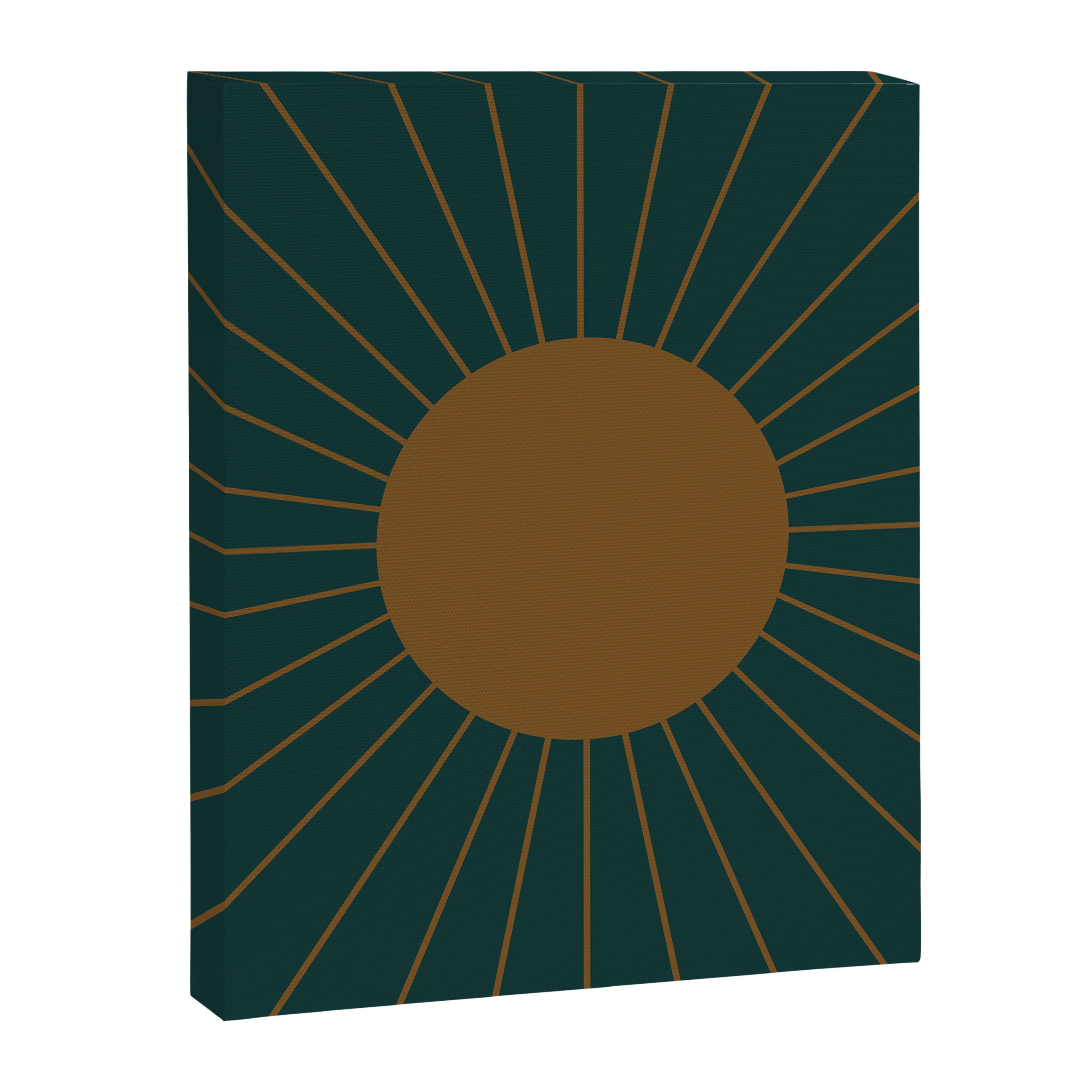 Minimal Sunrays - Teal Canvas Print Gallery Image 8