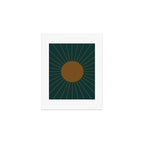 Minimal Sunrays - Teal Art Print Gallery Image 1