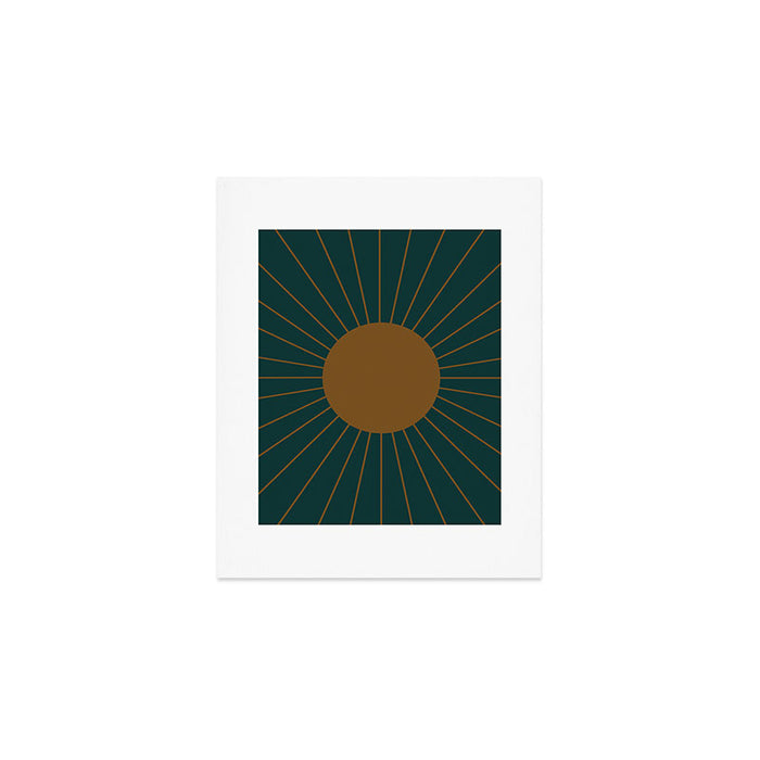 Minimal Sunrays - Teal Art Print Gallery Image 1