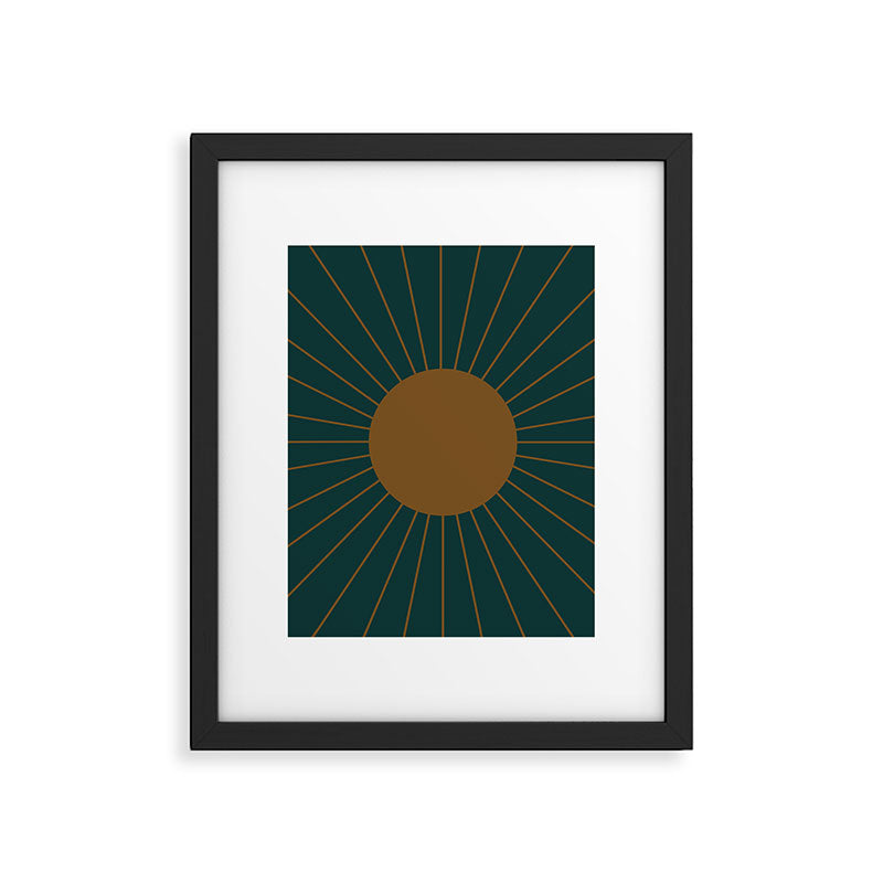 Minimal Sunrays - Teal Framed Art Print Gallery Image 6