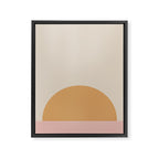 Minimal Sunrise Sunset - Earthy Neutral Framed Canvas Print Gallery Image 8