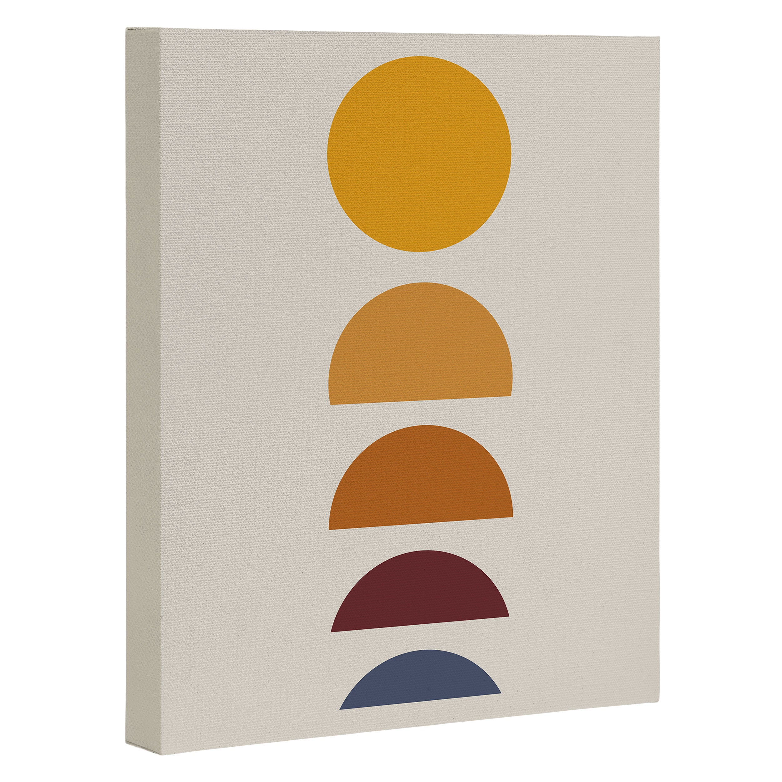 Minimal Sunrise Sunset Shapes Canvas Print Gallery Image 3