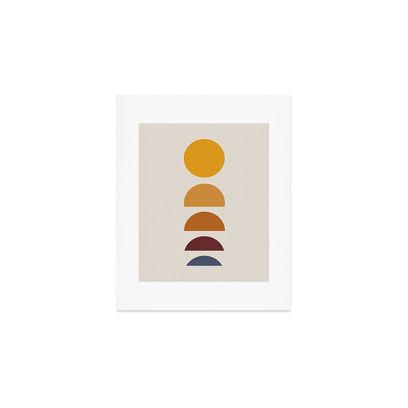 Minimal Sunrise Sunset Shapes Art Print Gallery Image 1