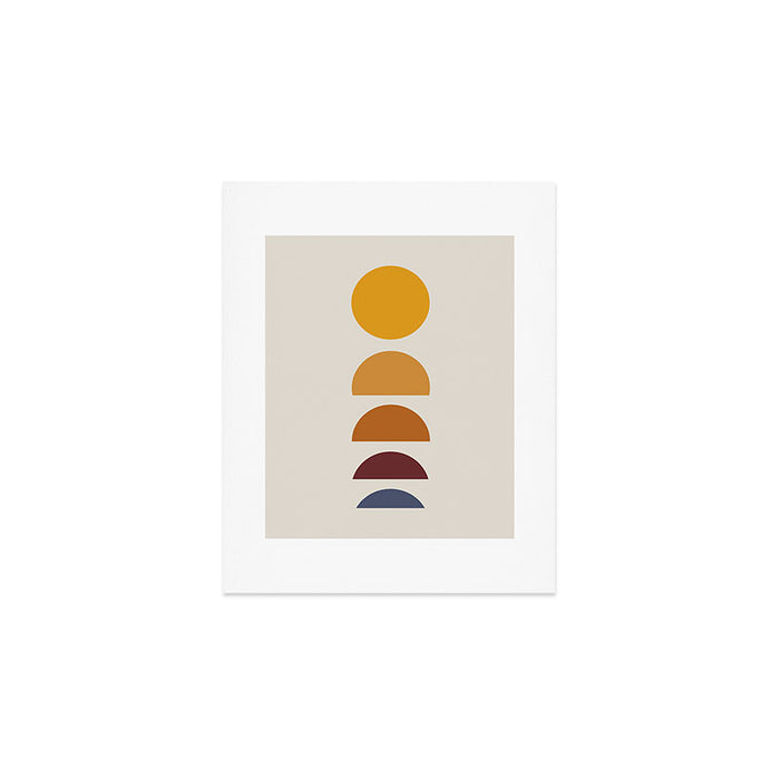 Minimal Sunrise Sunset Shapes Art Print Gallery Image 1