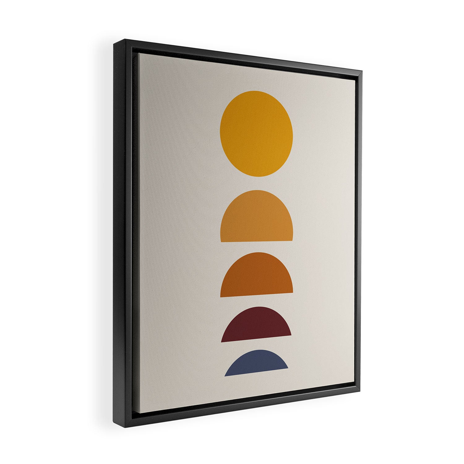Minimal Sunrise Sunset Shapes Framed Canvas Print Gallery Image 2