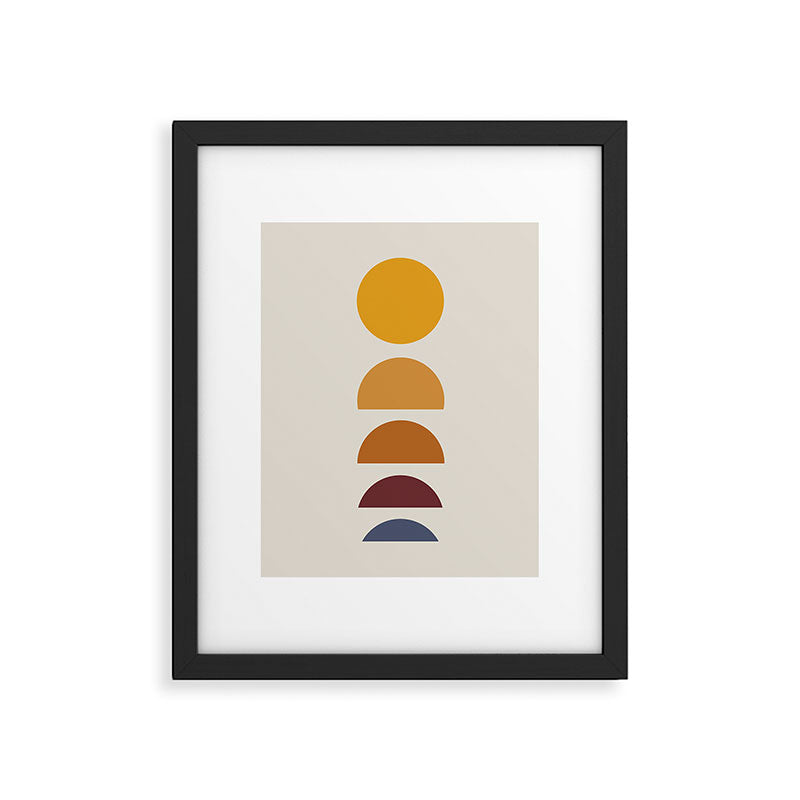 Minimal Sunrise Sunset Shapes Framed Art Print Gallery Image 6