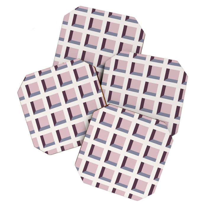 Minimalist 3D Pattern VIII Coaster Gallery Image 1