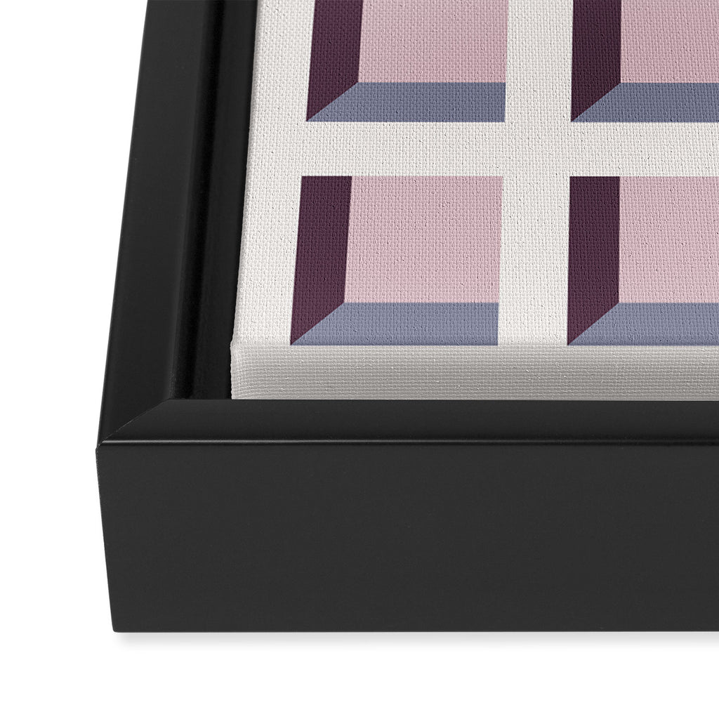 Minimalist 3D Pattern VIII Framed Canvas Print Gallery Image 3