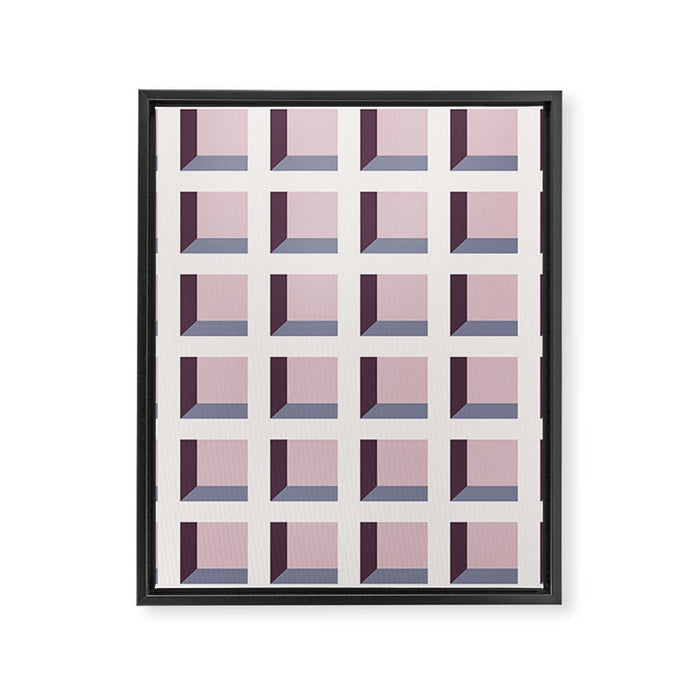 Minimalist 3D Pattern VIII Framed Canvas Print Gallery Image 1