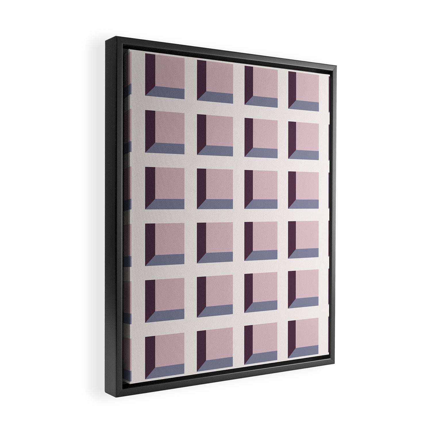 Minimalist 3D Pattern VIII Framed Canvas Print Gallery Image 2