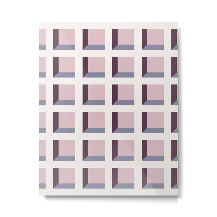 Minimalist 3D Pattern VIII Metal Print Gallery Image 1