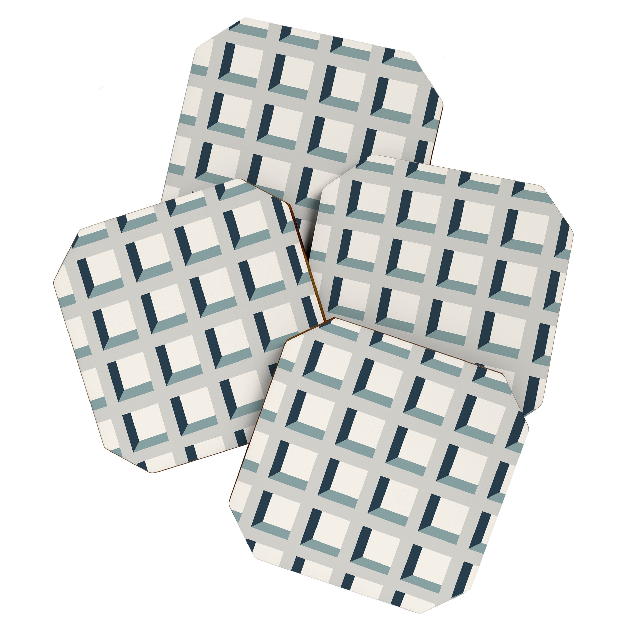 Minimalist 3D Pattern XI Coaster Gallery Image 1