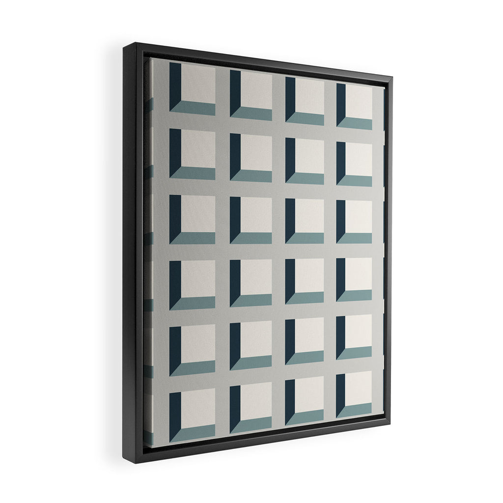 Minimalist 3D Pattern XI Framed Canvas Print Gallery Image 2