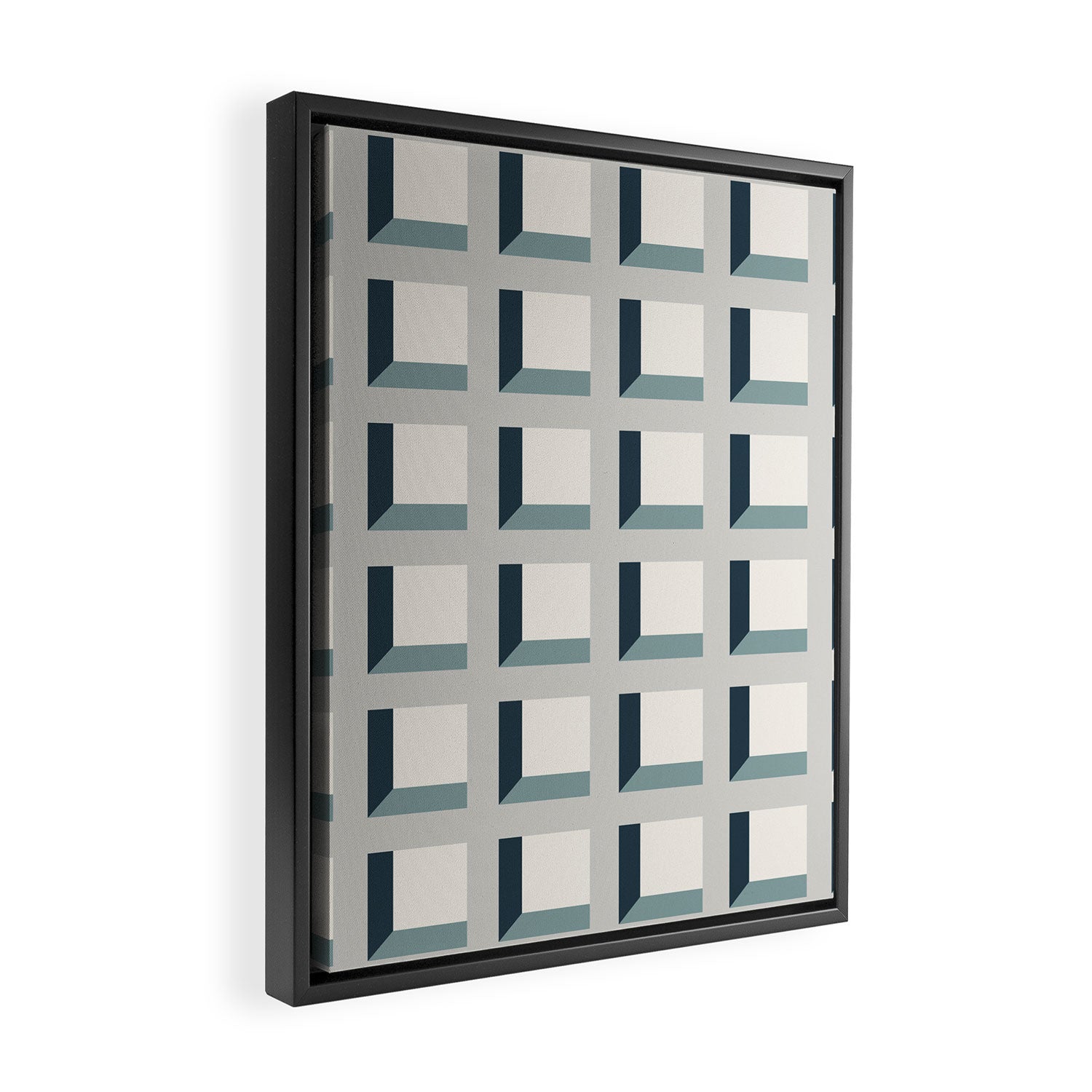 Minimalist 3D Pattern XI Framed Canvas Print Gallery Image 2