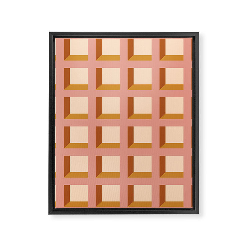 Minimalist 3D Pattern XIII Framed Canvas Print Gallery Image 8