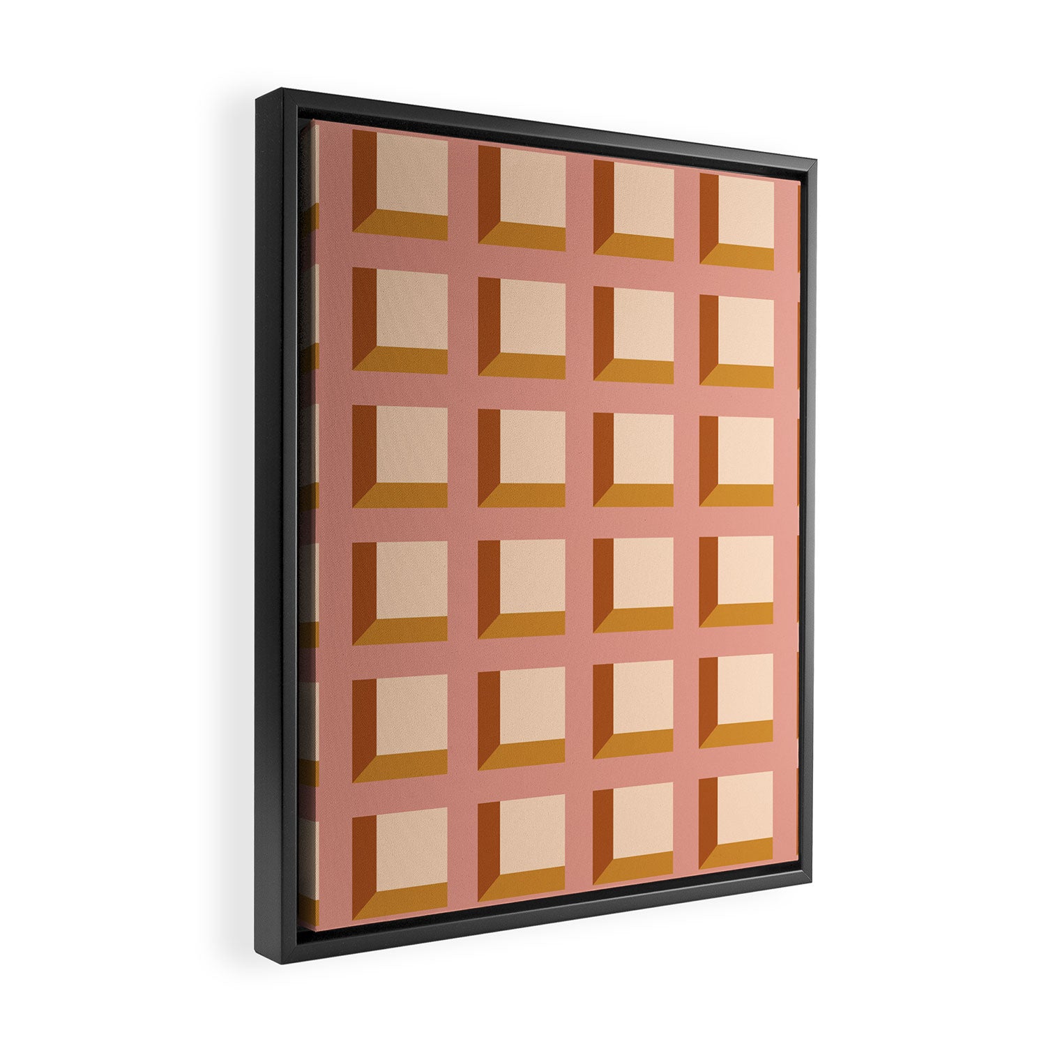 Minimalist 3D Pattern XIII Framed Canvas Print Gallery Image 2