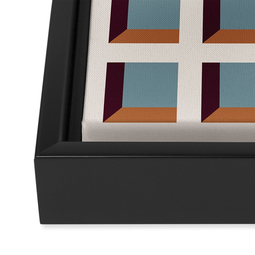 Minimalist 3D Pattern XVIII Framed Canvas Print Gallery Image 3