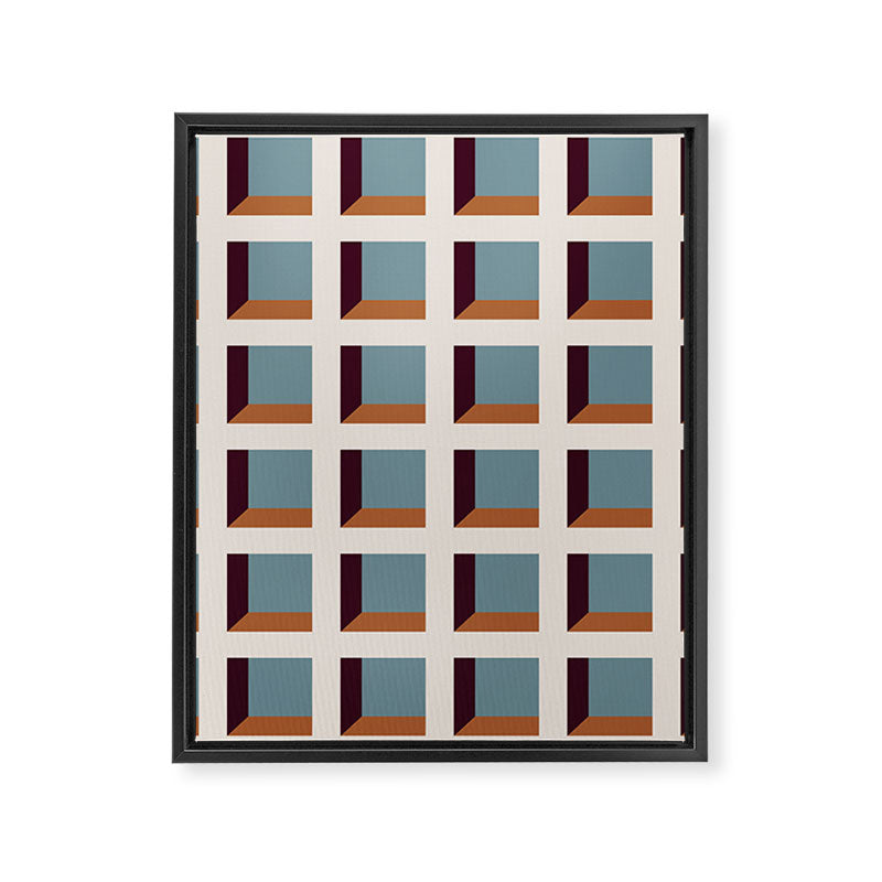 Minimalist 3D Pattern XVIII Framed Canvas Print Gallery Image 8