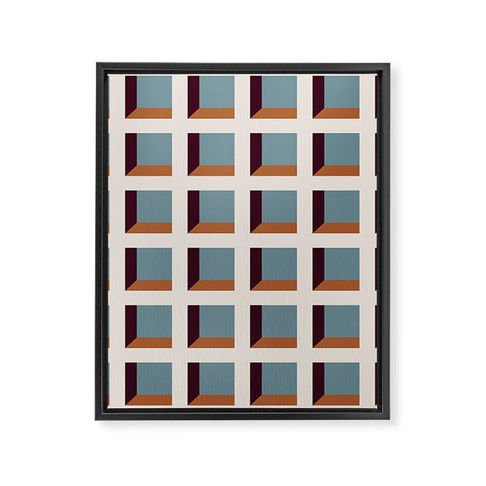 Minimalist 3D Pattern XVIII Framed Canvas Print Gallery Image 1