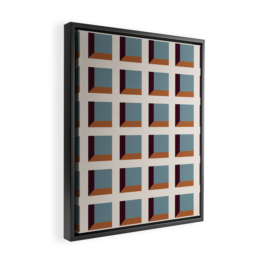 Minimalist 3D Pattern XVIII Framed Canvas Print Gallery Image 2
