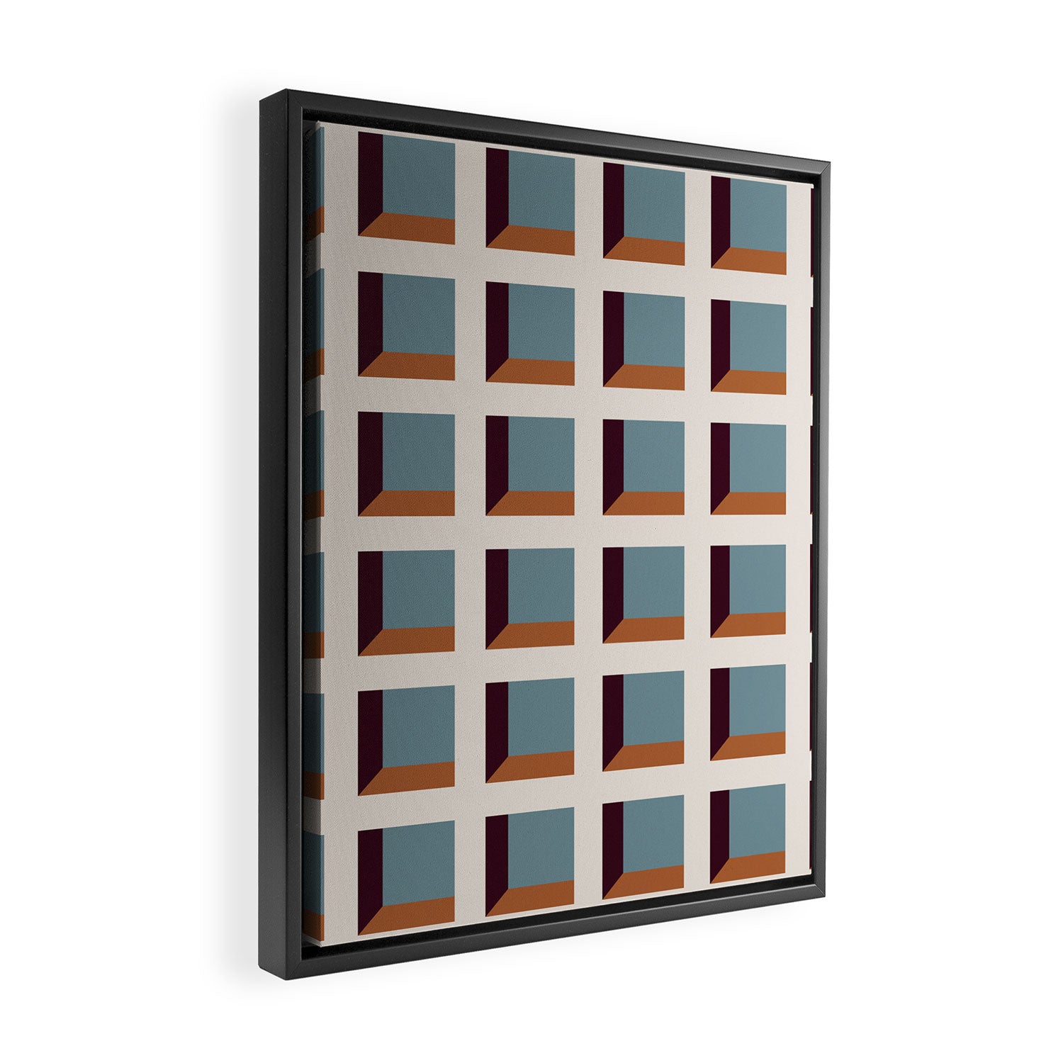 Minimalist 3D Pattern XVIII Framed Canvas Print Gallery Image 2