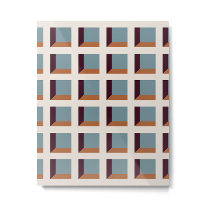 Minimalist 3D Pattern XVIII Metal Print Gallery Image 1