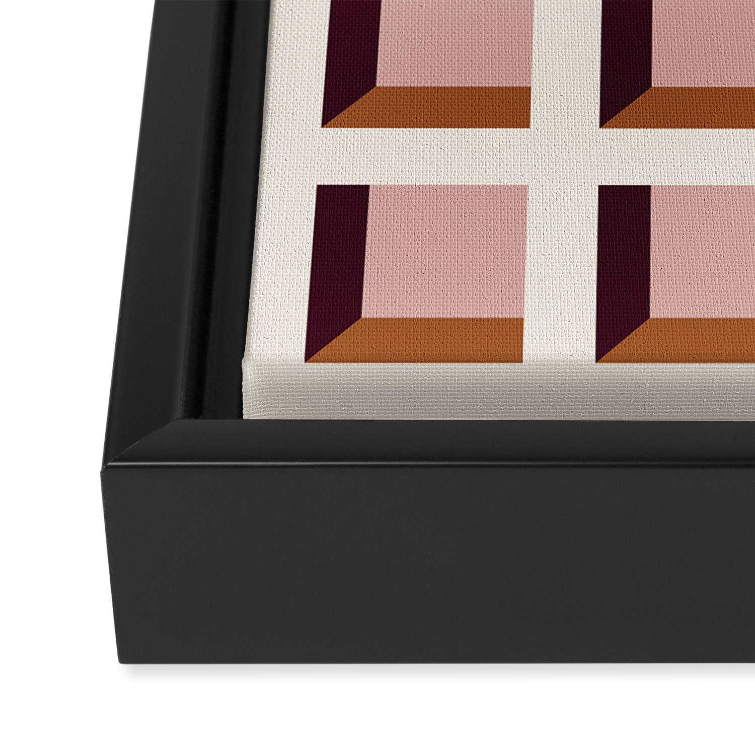 Minimalist 3D Pattern XX Framed Canvas Print Gallery Image 3