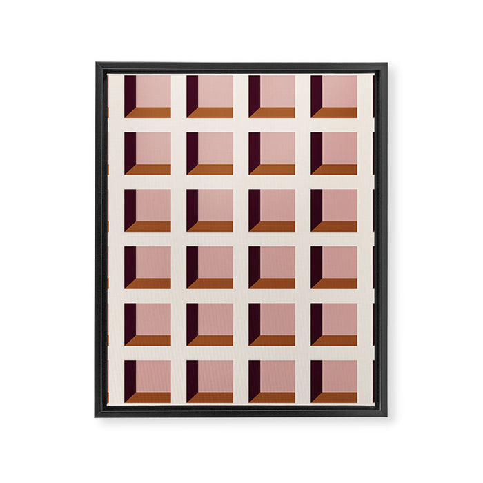 Minimalist 3D Pattern XX Framed Canvas Print Gallery Image 1