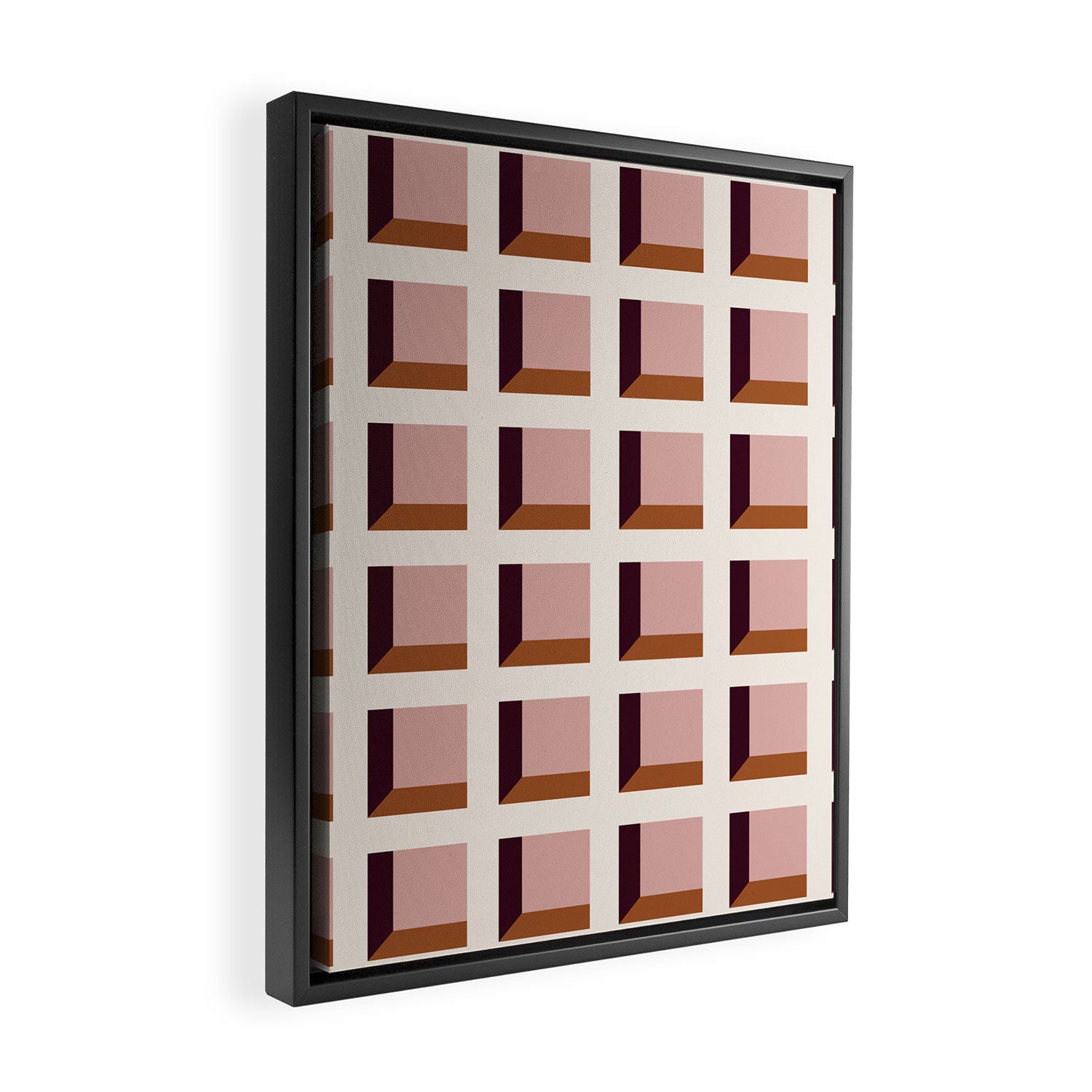 Minimalist 3D Pattern XX Framed Canvas Print Gallery Image 2