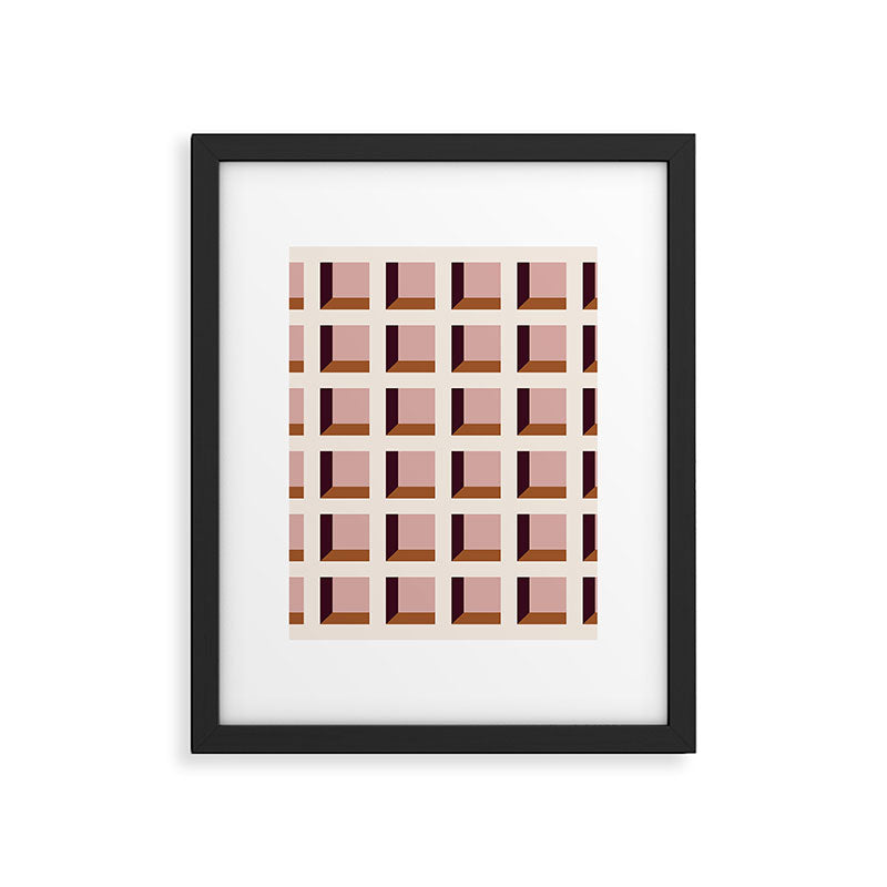 Minimalist 3D Pattern XX Framed Art Print Gallery Image 6