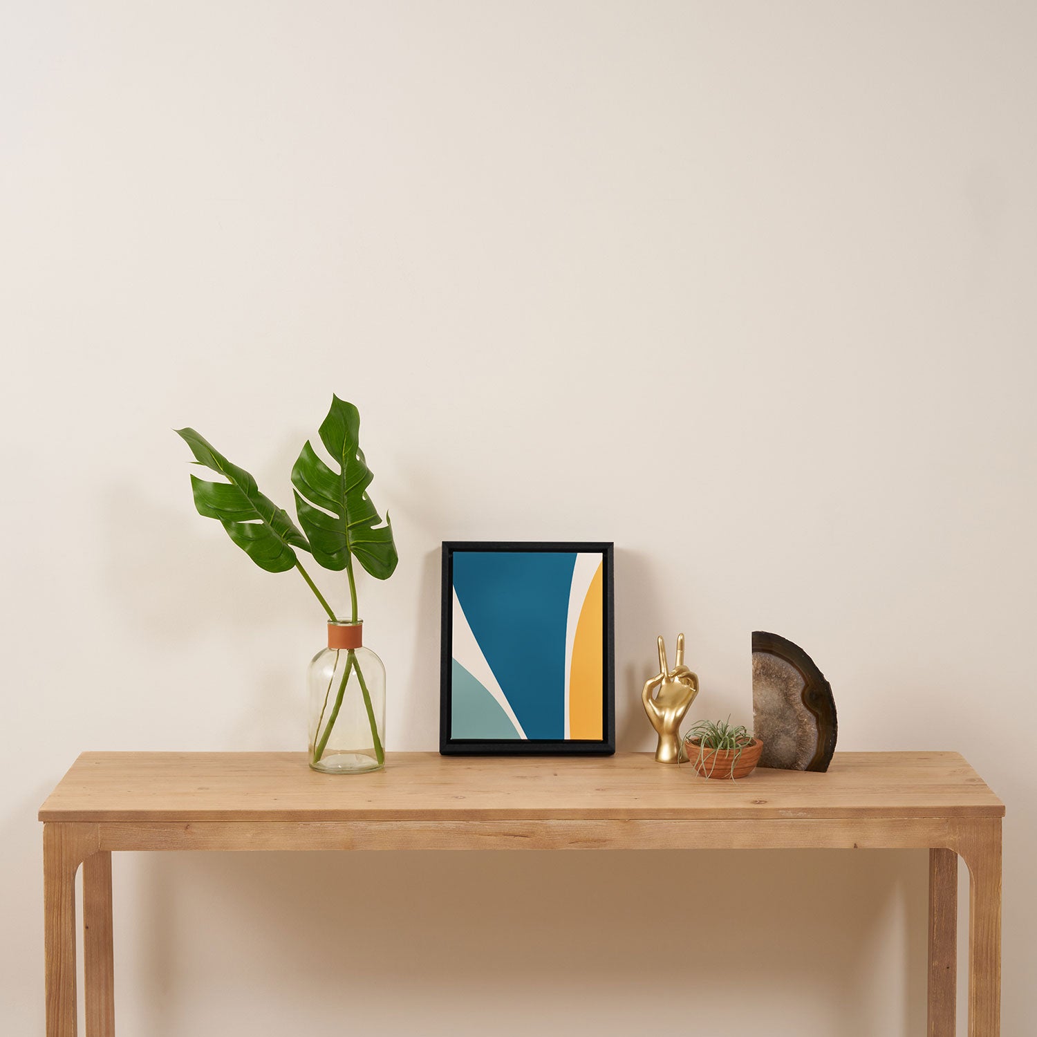 Minimalist Plant Abstract LXI Framed Canvas Print Gallery Image 4