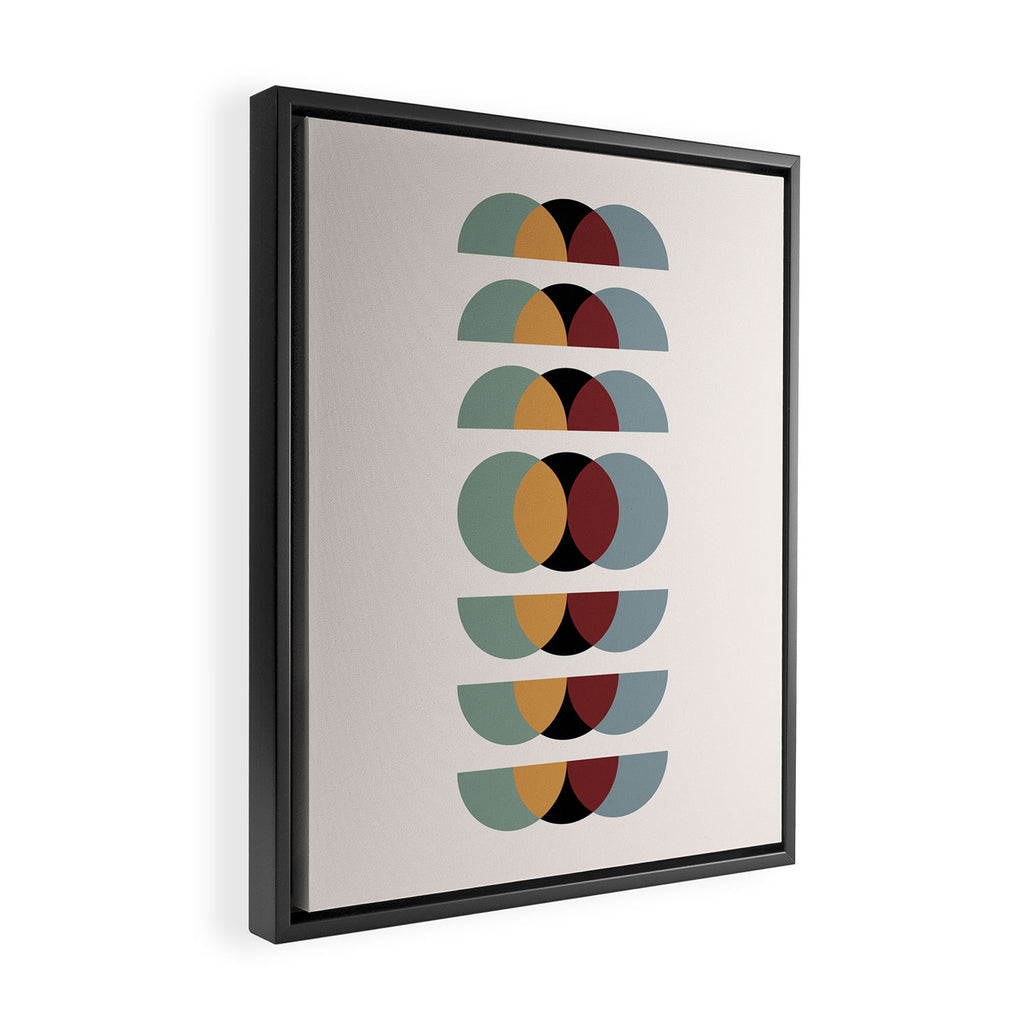 Minimalist Retro Shapes I Framed Canvas Print Gallery Image 2