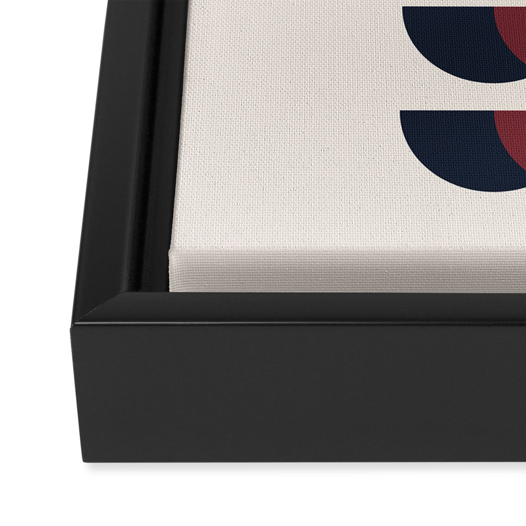 Minimalist Retro Shapes II Framed Canvas Print Gallery Image 3