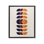 Minimalist Retro Shapes II Framed Canvas Print Gallery Image 6