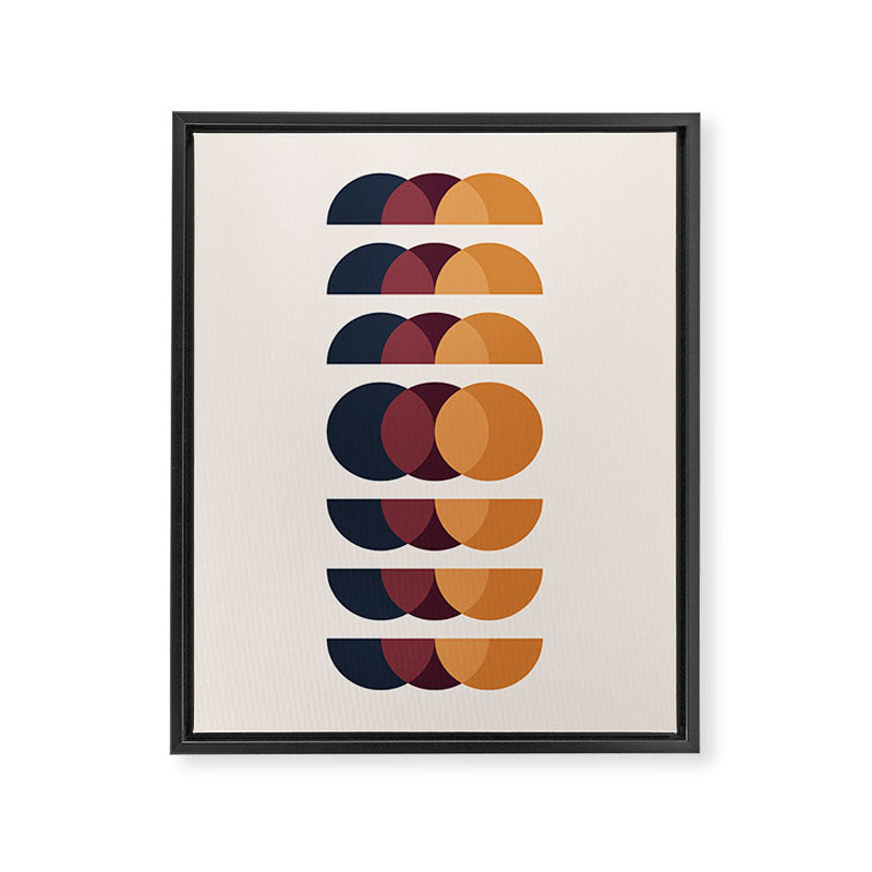 Minimalist Retro Shapes II Framed Canvas Print Gallery Image 6