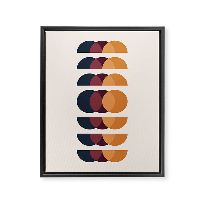 Minimalist Retro Shapes II Framed Canvas Print Gallery Image 1