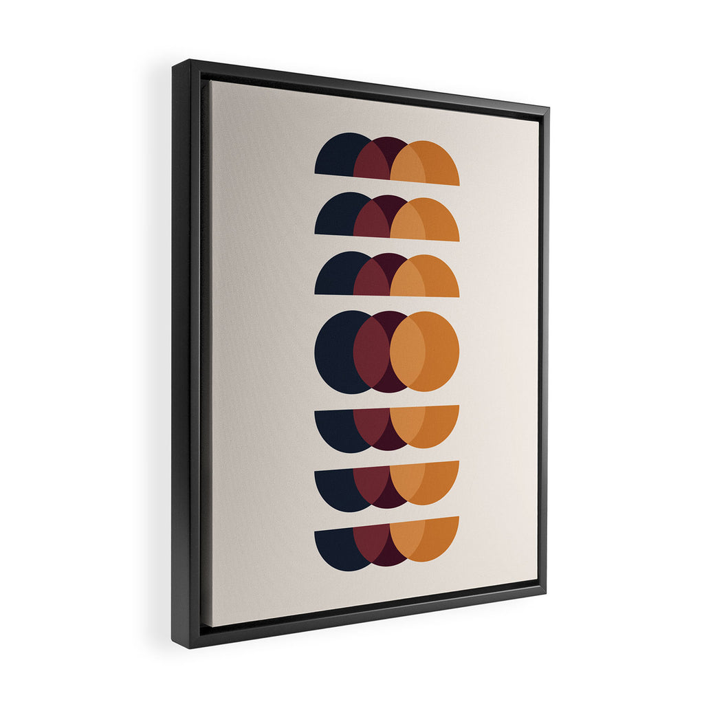 Minimalist Retro Shapes II Framed Canvas Print Gallery Image 2