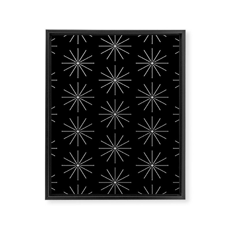 Minimalist Starburst Pattern VII Framed Canvas Print Gallery Image 8