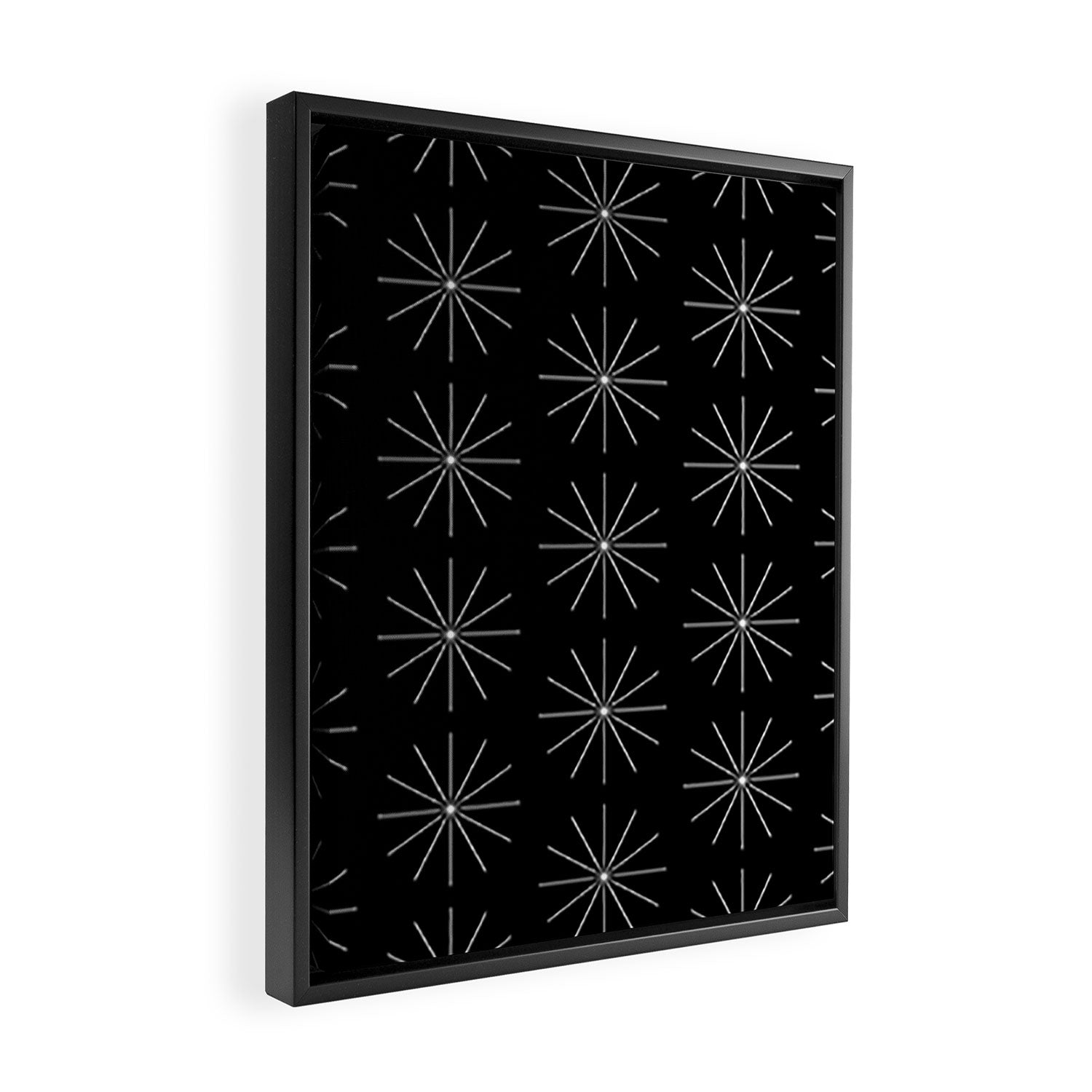 Minimalist Starburst Pattern VII Framed Canvas Print Gallery Image 2