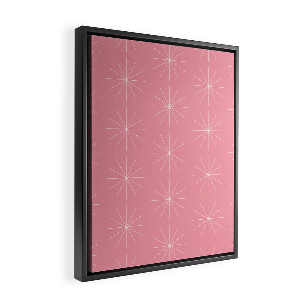 Minimalist Starburst Pattern V Framed Canvas Print Gallery Image 2