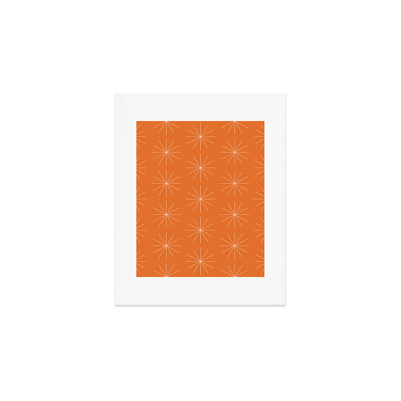 Minimalist Starburst Pattern X Art Print Gallery Image 1