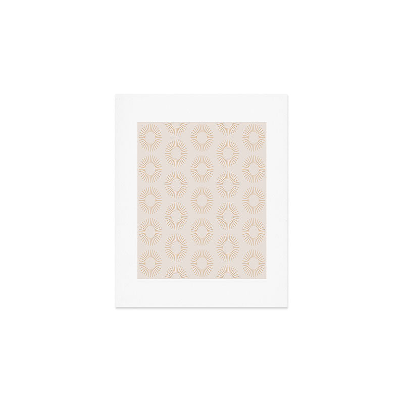 Minimalist Sunray Pattern XIV Natural Neutral Art Print Gallery Image 1