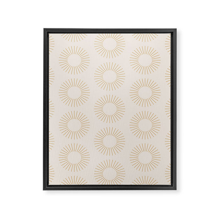 Minimalist Sunray Pattern XIV Natural Neutral Framed Canvas Print Gallery Image 1