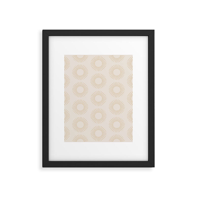 Minimalist Sunray Pattern XIV Natural Neutral Framed Art Print Gallery Image 6