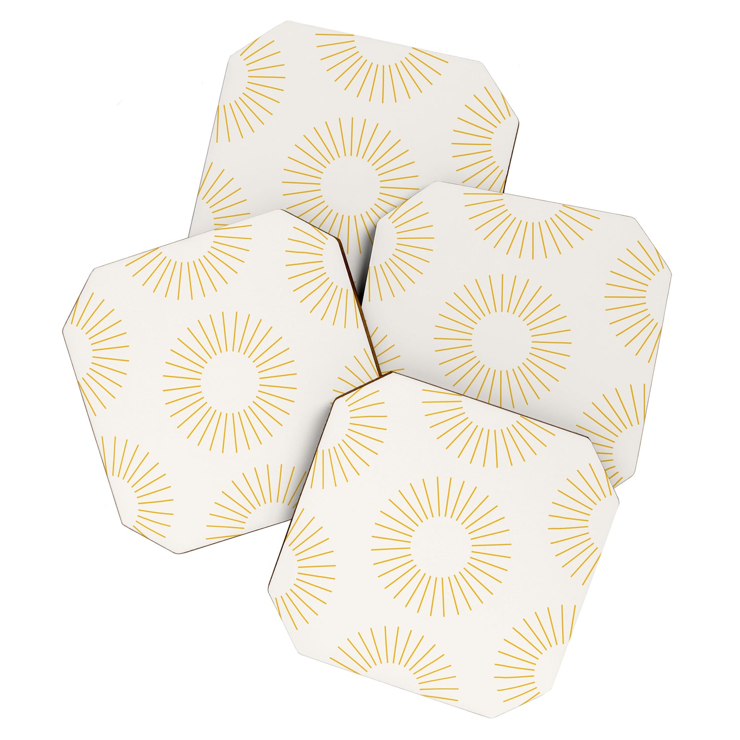 Minimalist Sunray Pattern XXI Coaster Gallery Image 1