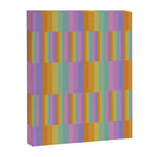 Mixed Stripes Pattern I Colorful Rainbow Canvas Print Gallery Image 8