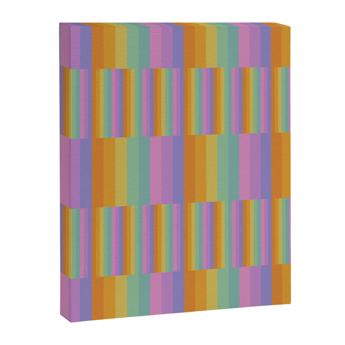 Mixed Stripes Pattern I Colorful Rainbow Canvas Print Gallery Image 1